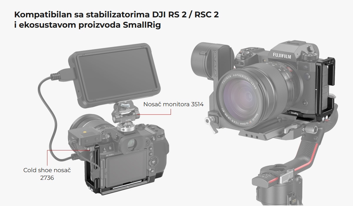 SmallRig L Bracket pro FUJIFILM X-H2 / X-H2S 3928B