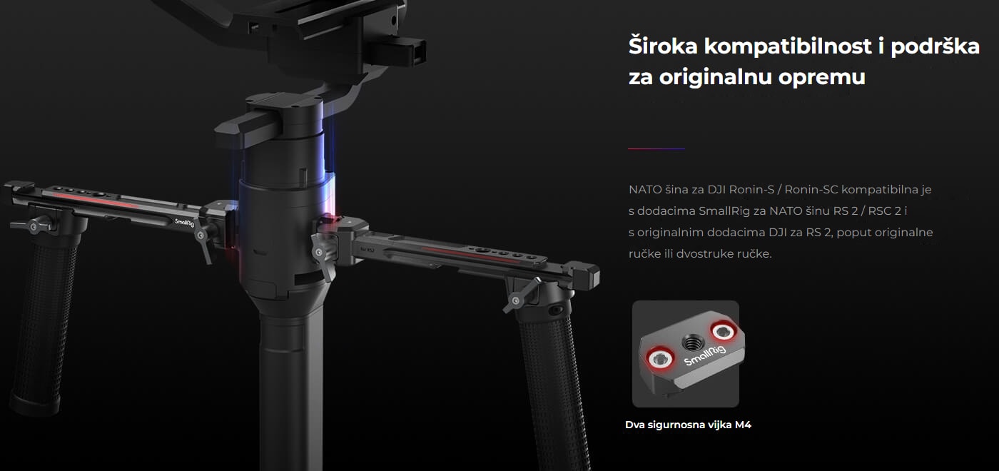 SmallRig NATO Rail for DJI Ronin S / SC 3032
