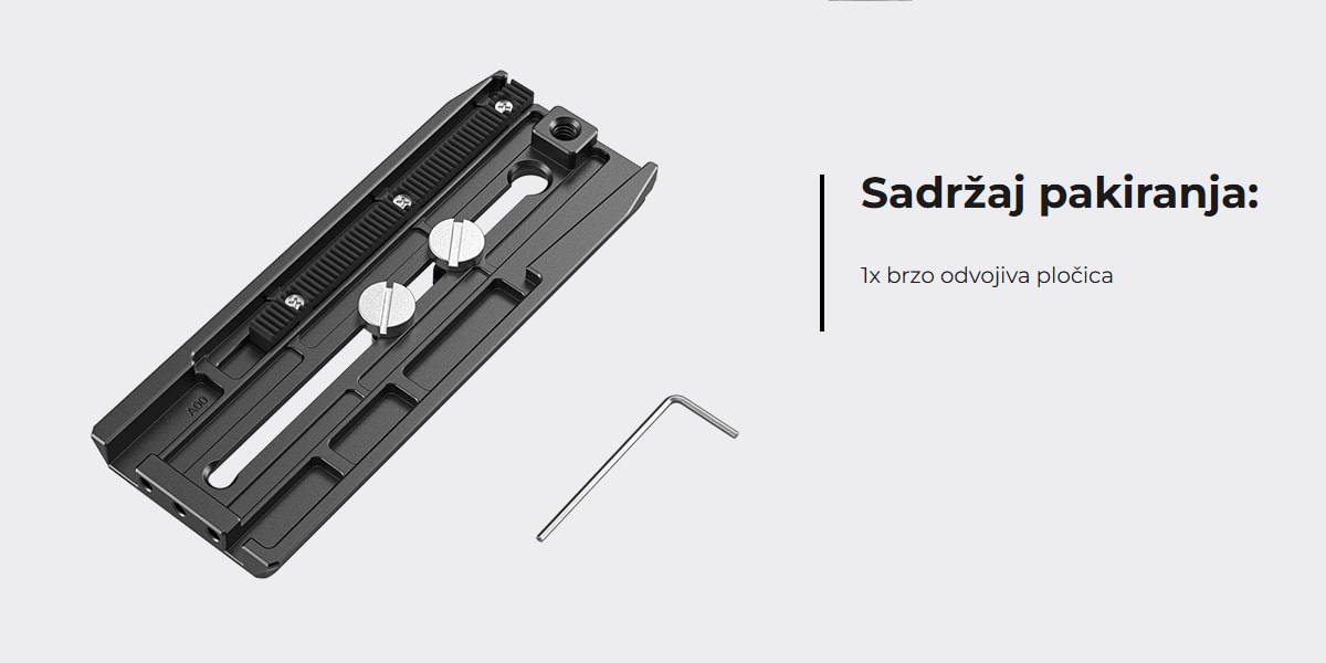 SmallRig Quick Release Plate pro DJI RS 2 / RSC 2 / Ronin-S 3158B