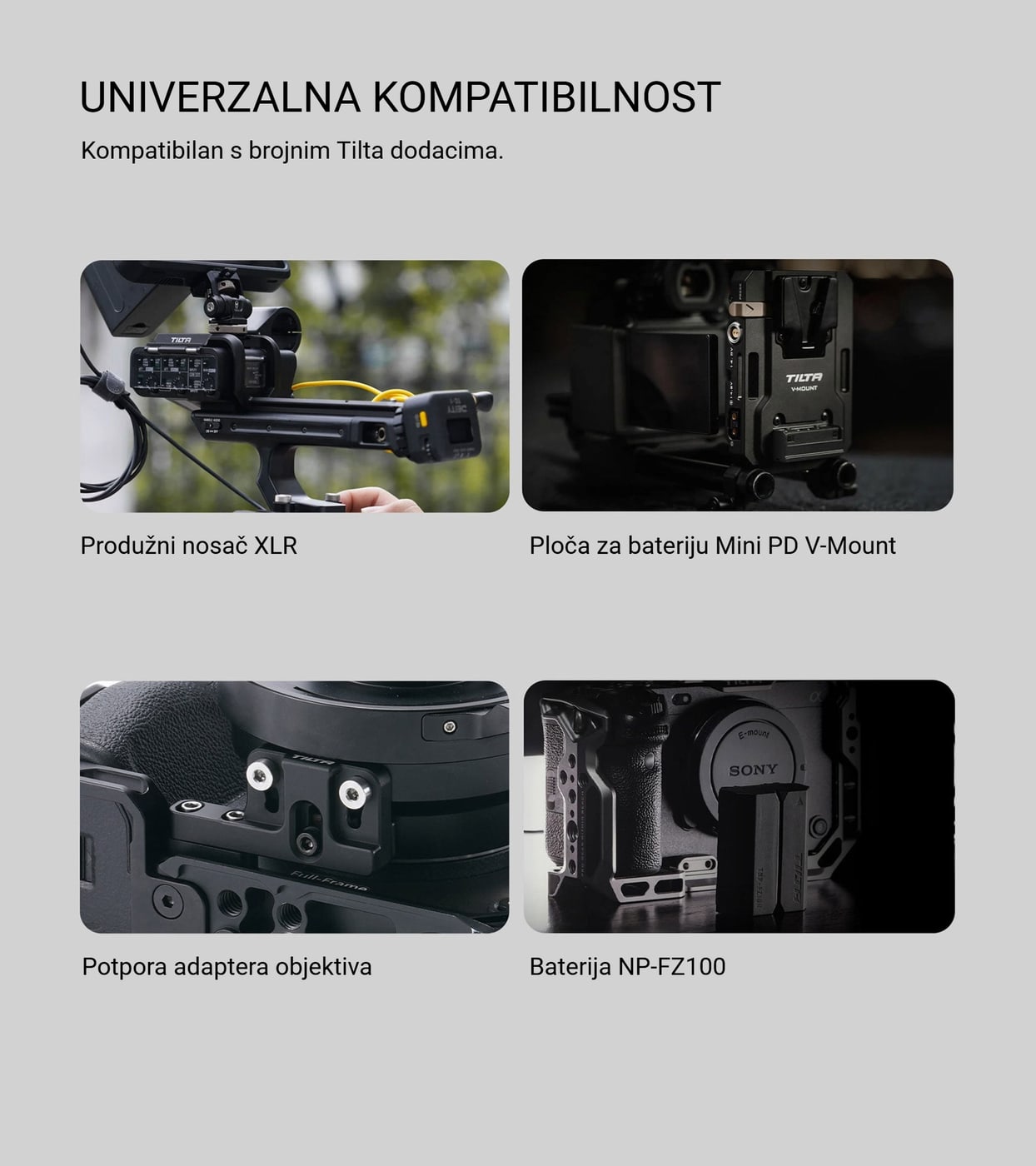 Kompatibilnost s Tilta dodacima