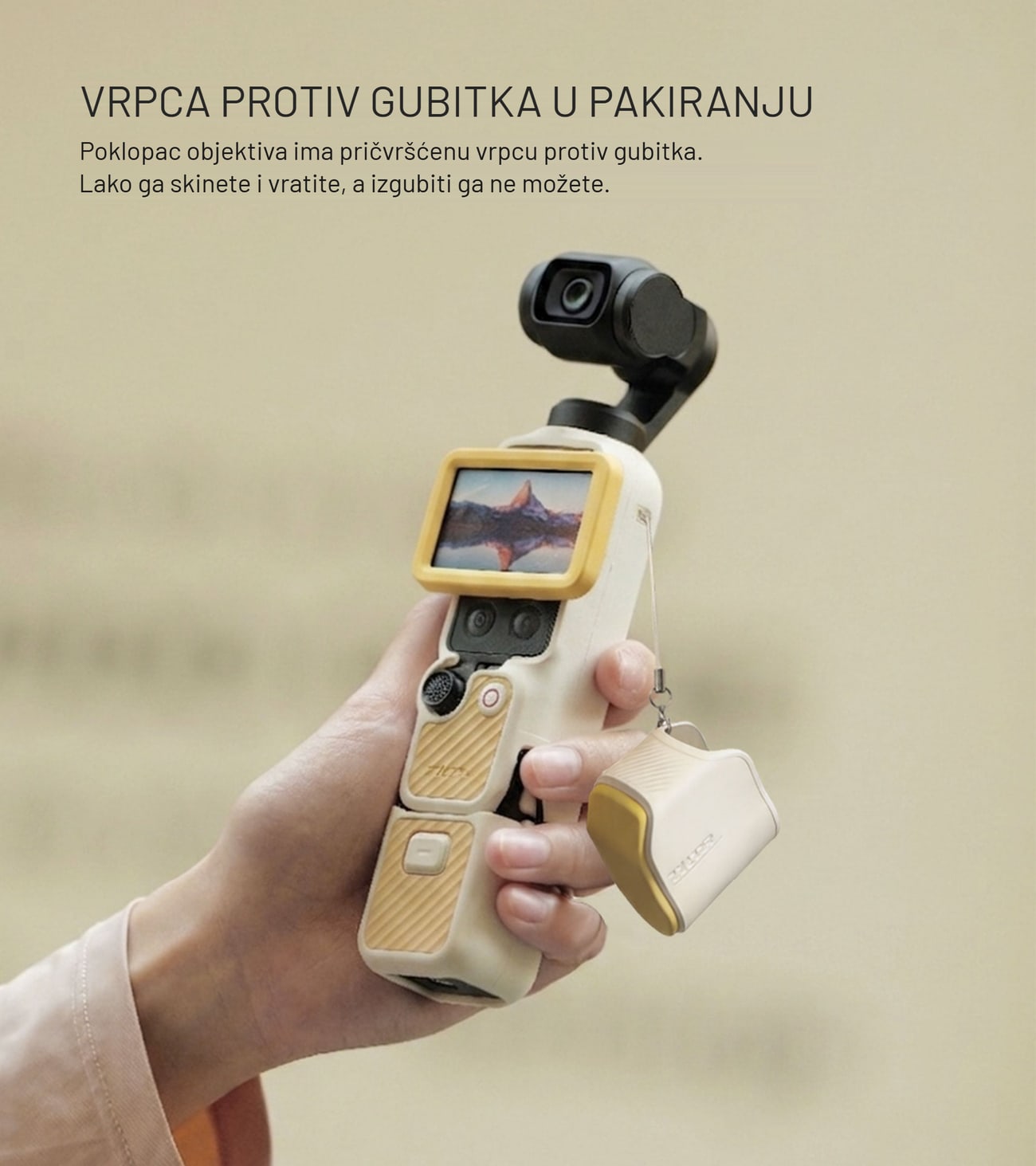 Poklopac objektiva neće se izgubiti