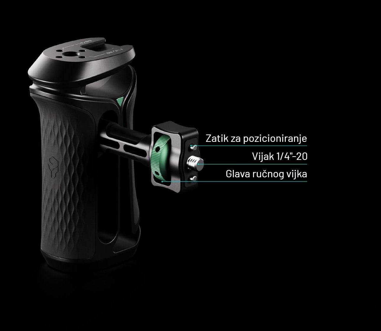 TA-XSH1-B — 1/4"-20 sa zaticima za pozicioniranje