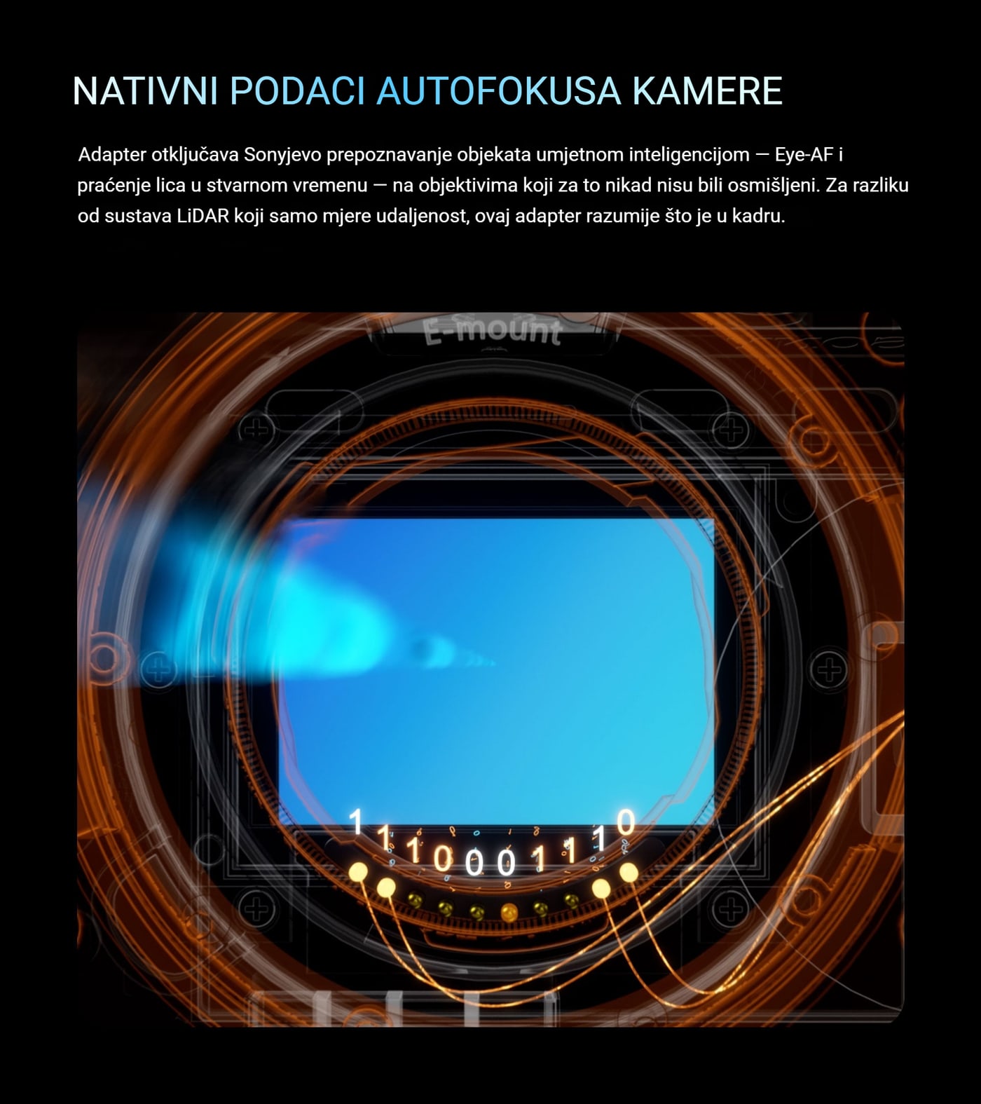 Nativni podaci autofokusa kamere