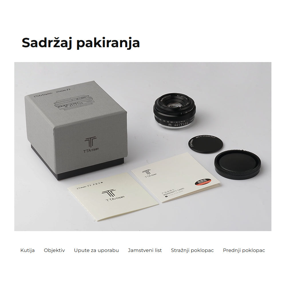 TTArtisan APS-C 25mm F2