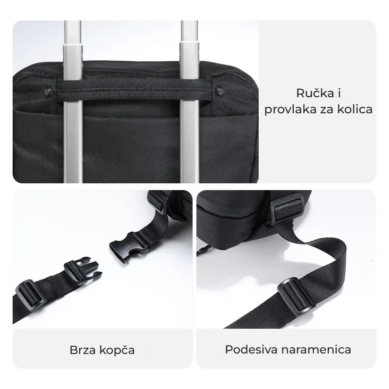 Ulanzi PB038 Travel Sling Bag V2 – Popruh, rukojeť a úchyt na kufr