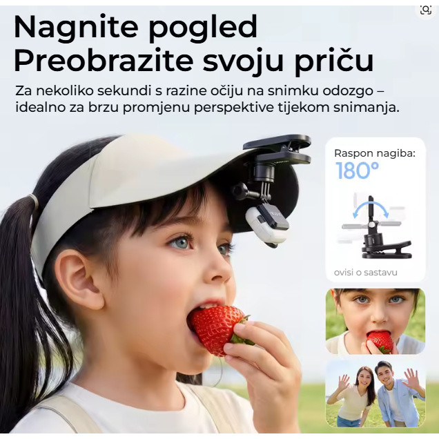 Ulanzi IN08 Magnetic Adapter for GO Ultra – Úhel záběru podle potřeby