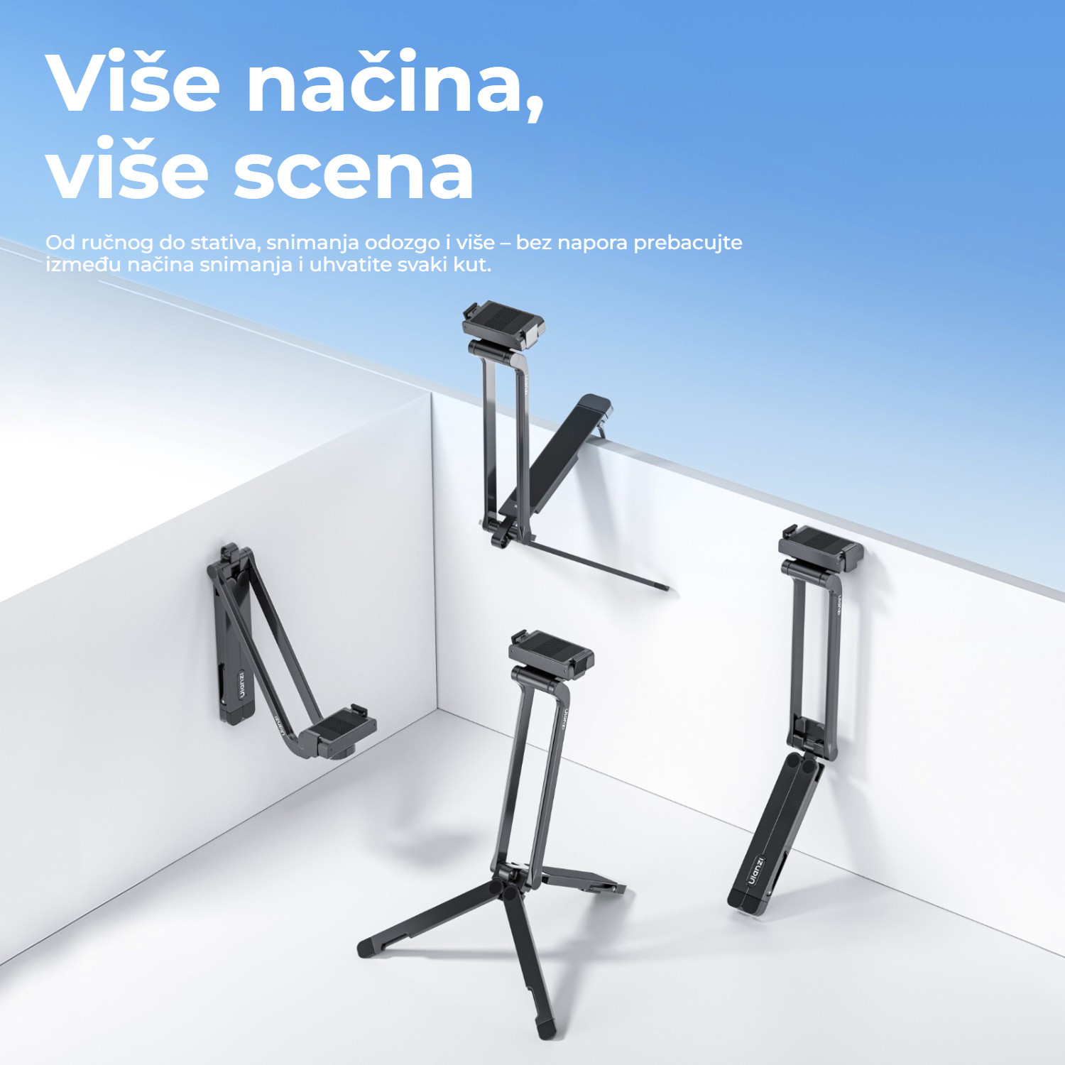 Ulanzi MA70 magnetický ministativ – Na výšku i na šířku