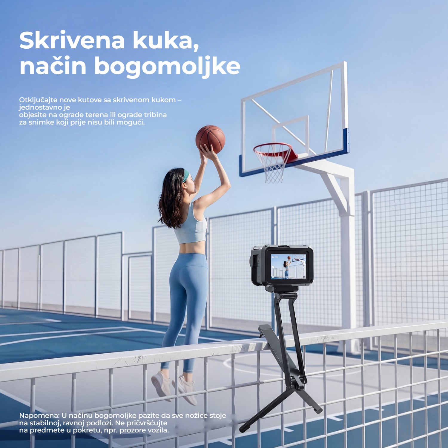 Ulanzi MA70 magnetický ministativ – Skrytý háček pro zavěšení