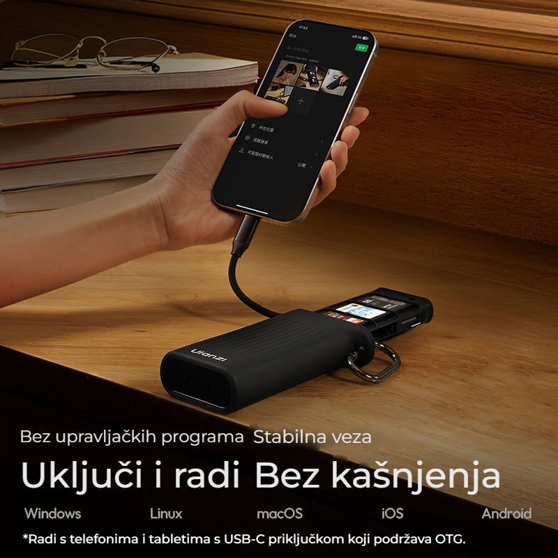 Ulanzi CR2 All-in-One Card Case (Starlight Gray) – Bez ovladačů, bez zpoždění
