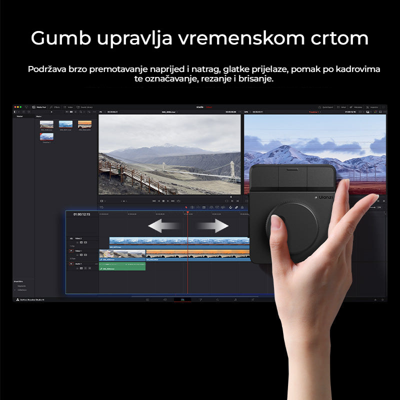 Ulanzi D100H Dial Creative Controller – Volič ovládá časovou osu
