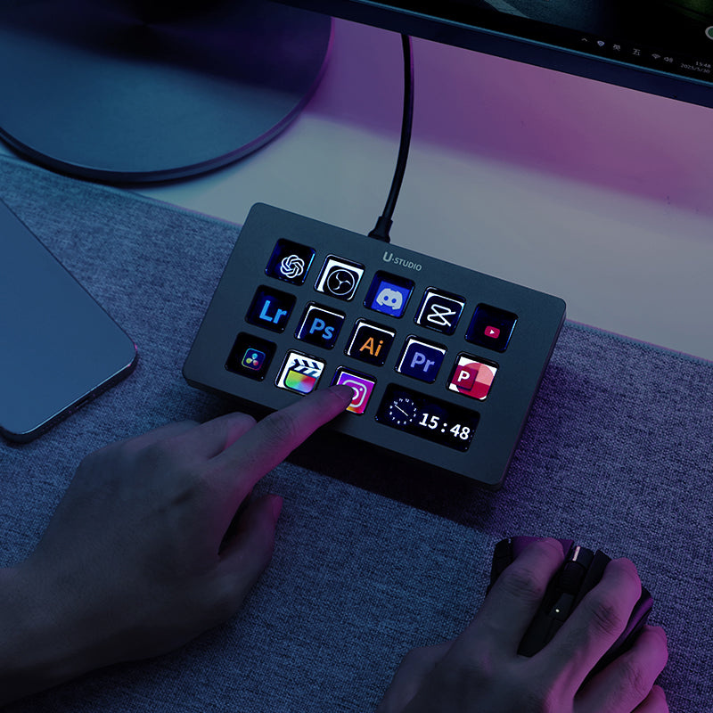 Ulanzi D200H Deck Dock – 13 barevných LCD tlačítek