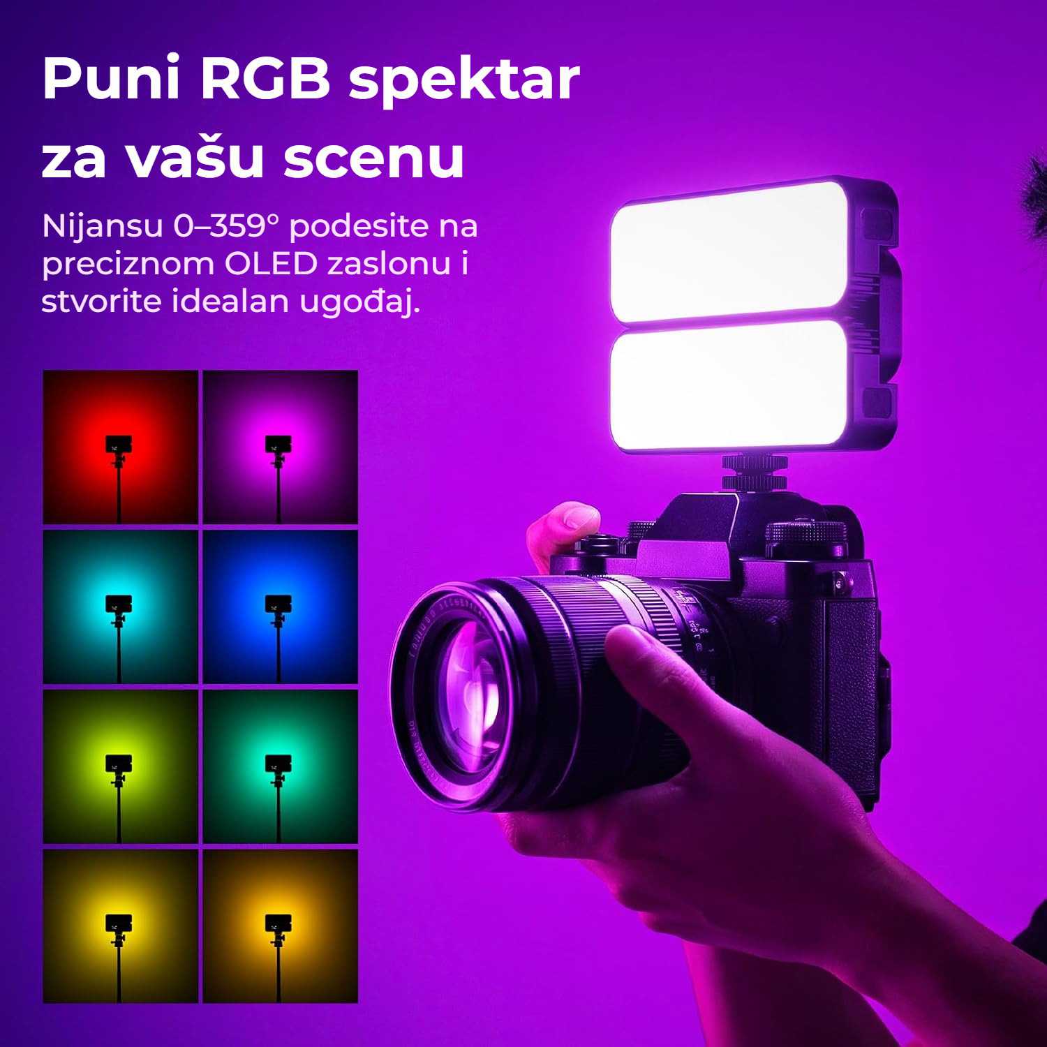 Ulanzi FOLD8 black – Plné spektrum RGB