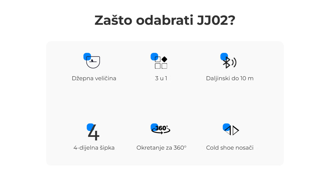 Ulanzi JJ02 stativ pro telefon s ovladačem – Šest důvodů, proč zvolit JJ02