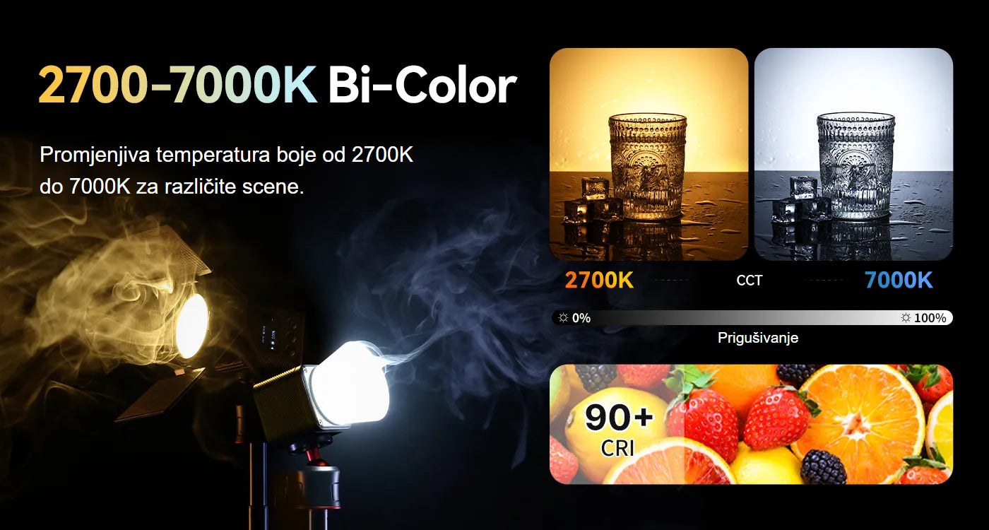 Ulanzi L3 RGB COB Fill Light – Bi-color 2700–7000 K