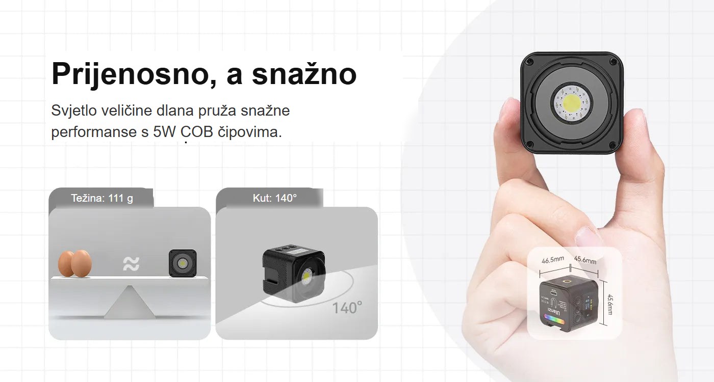 Ulanzi L3 RGB COB Fill Light – Přenosné, a přitom výkonné
