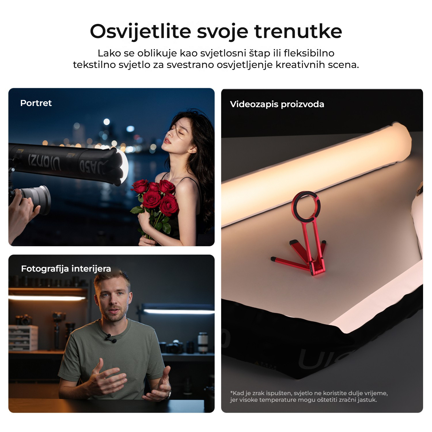 Ulanzi UA50 Air Tube Light – Světelná tyč nebo ohebné světlo
