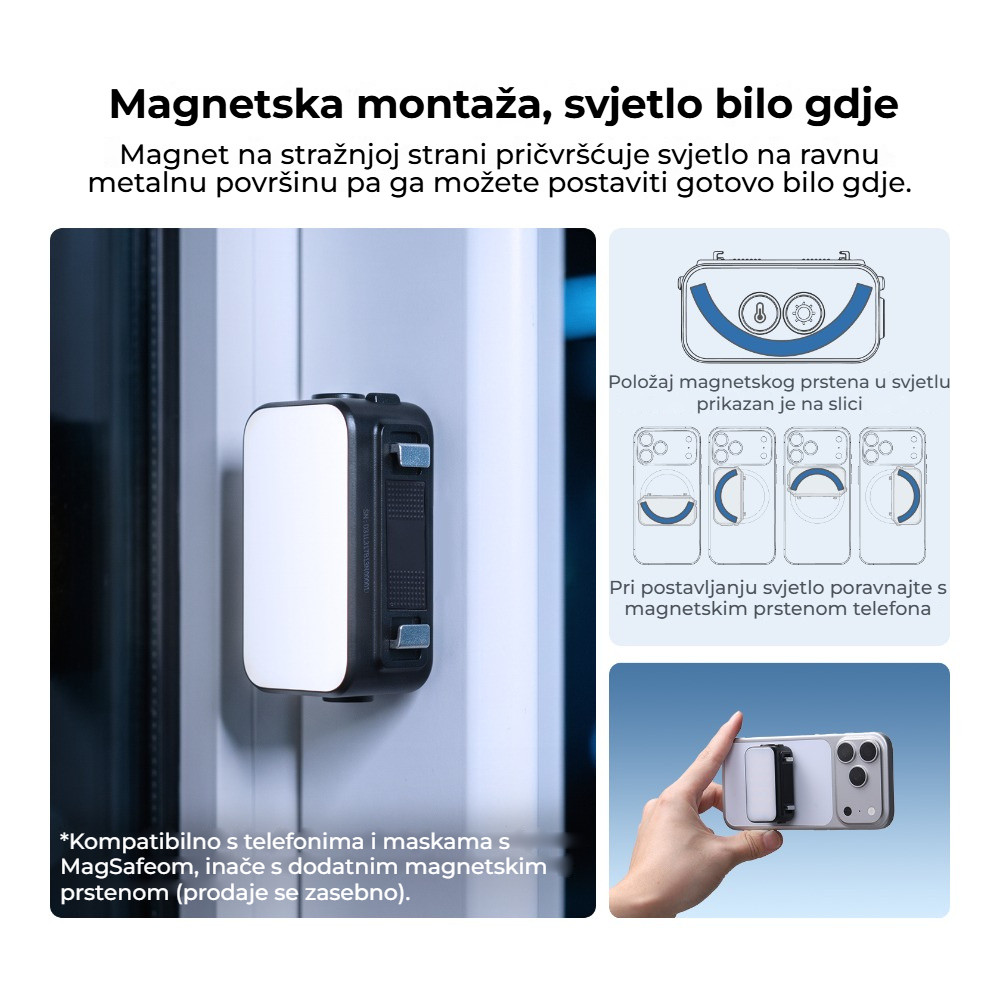 Ulanzi LM25 – Magnetická záda pro kov i telefon