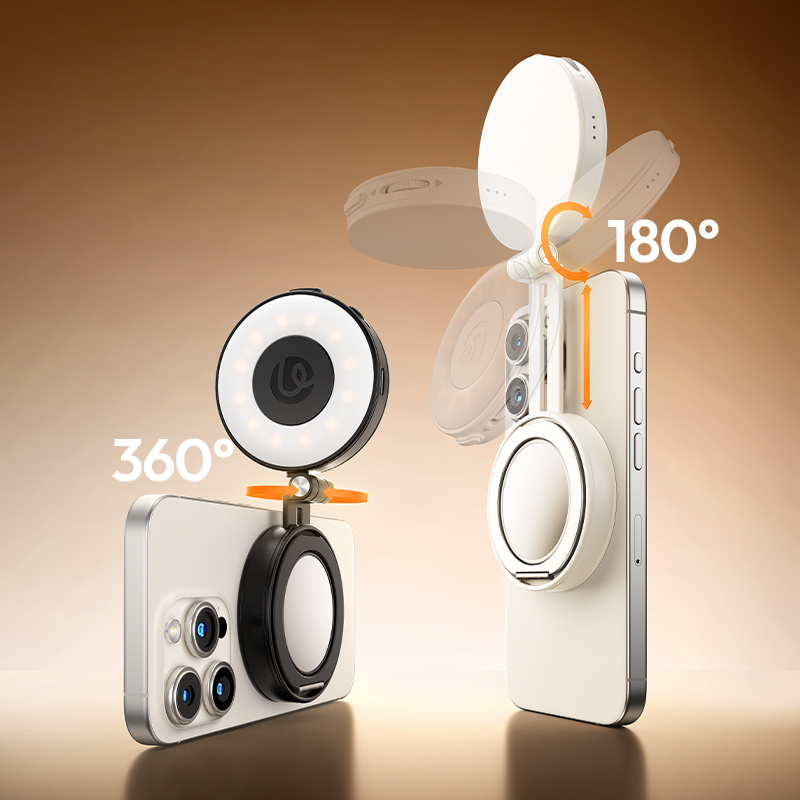 Ulanzi LM23 magnetické světlo na telefon, 2. generace – Výklop 180° a otočení 360°