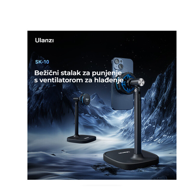 Ulanzi SK-10 magnetický nabíjecí stojan s chlazením – Magnetické nabíjení až 18 W