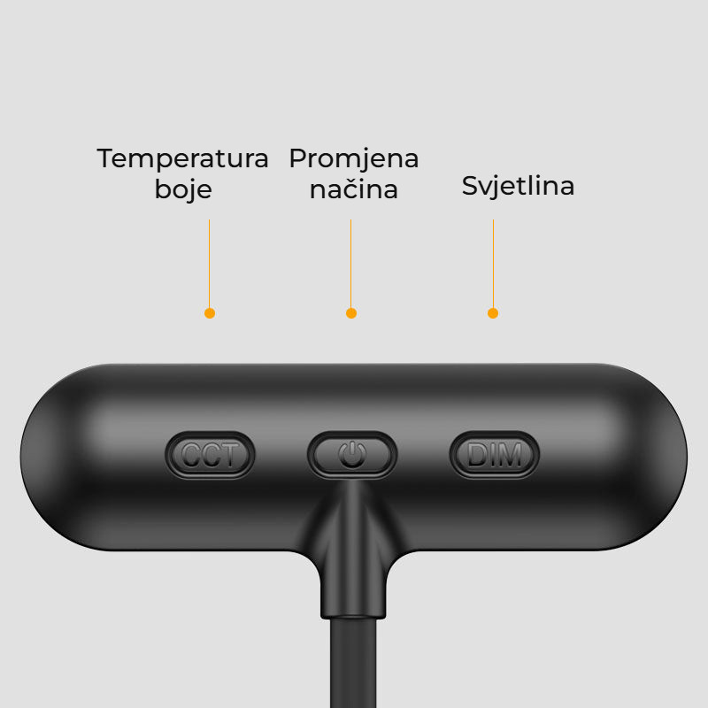 Ulanzi M10 magnetické světlo na telefon – Tři tlačítka na hlavě světla