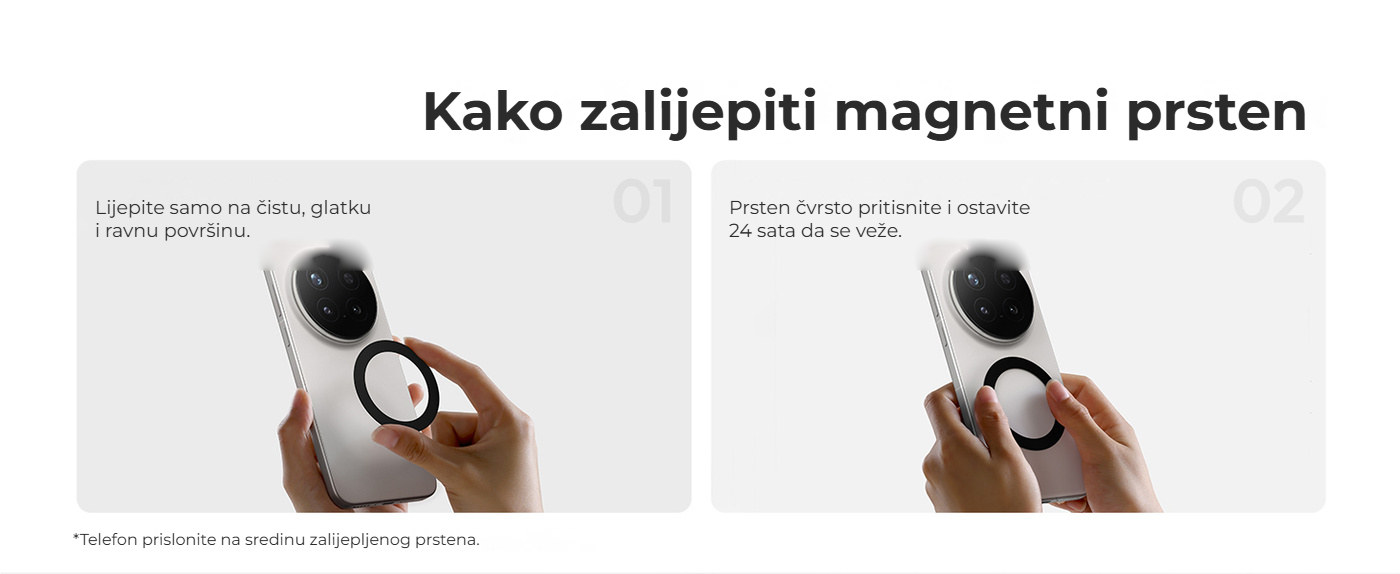 Ulanzi MA30S magnetický ministativ – Magnetický kroužek pro telefony bez MagSafe