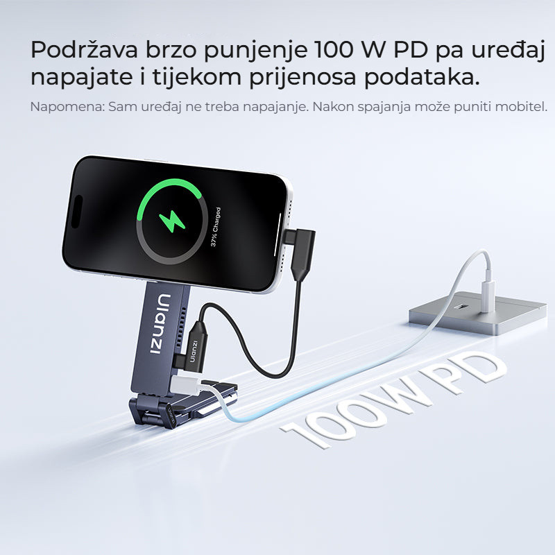 Ulanzi MA58 MagLock SSD box s držákem – Napájení 100 W PD při přenosu dat