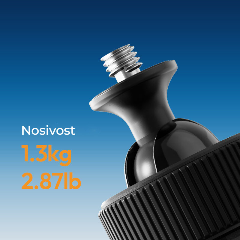 Ulanzi MA93 nabíjecí rukojeť 10 000 mAh se stativem – Závit 1/4″ nahoře a nosnost 1,3 kg