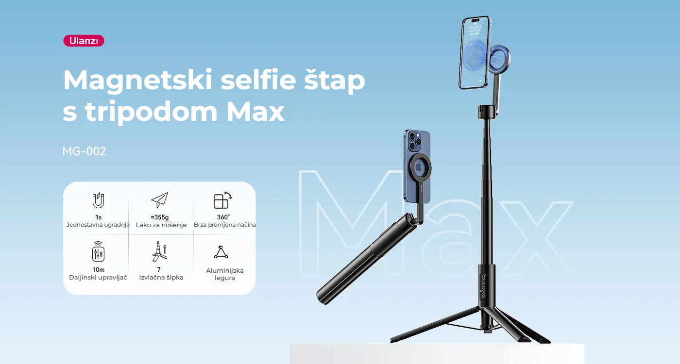 Ulanzi MG-002 Max V3 magnetická selfie tyč