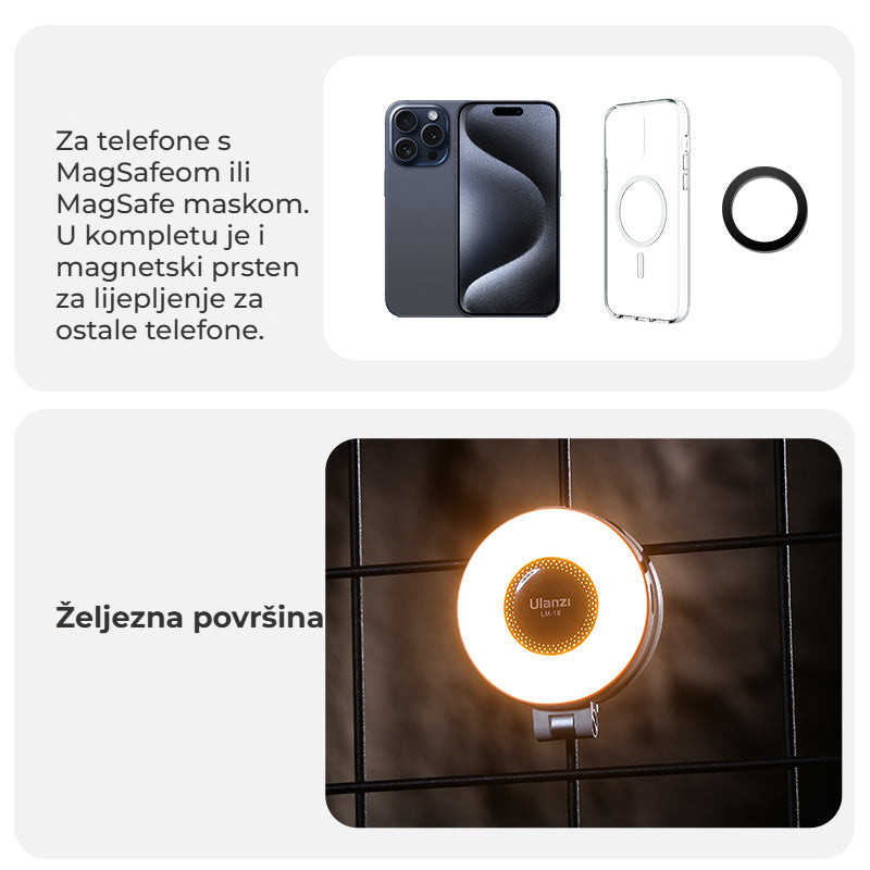 Ulanzi LM19 MagSafe světlo černé – MagSafe i pro ostatní telefony