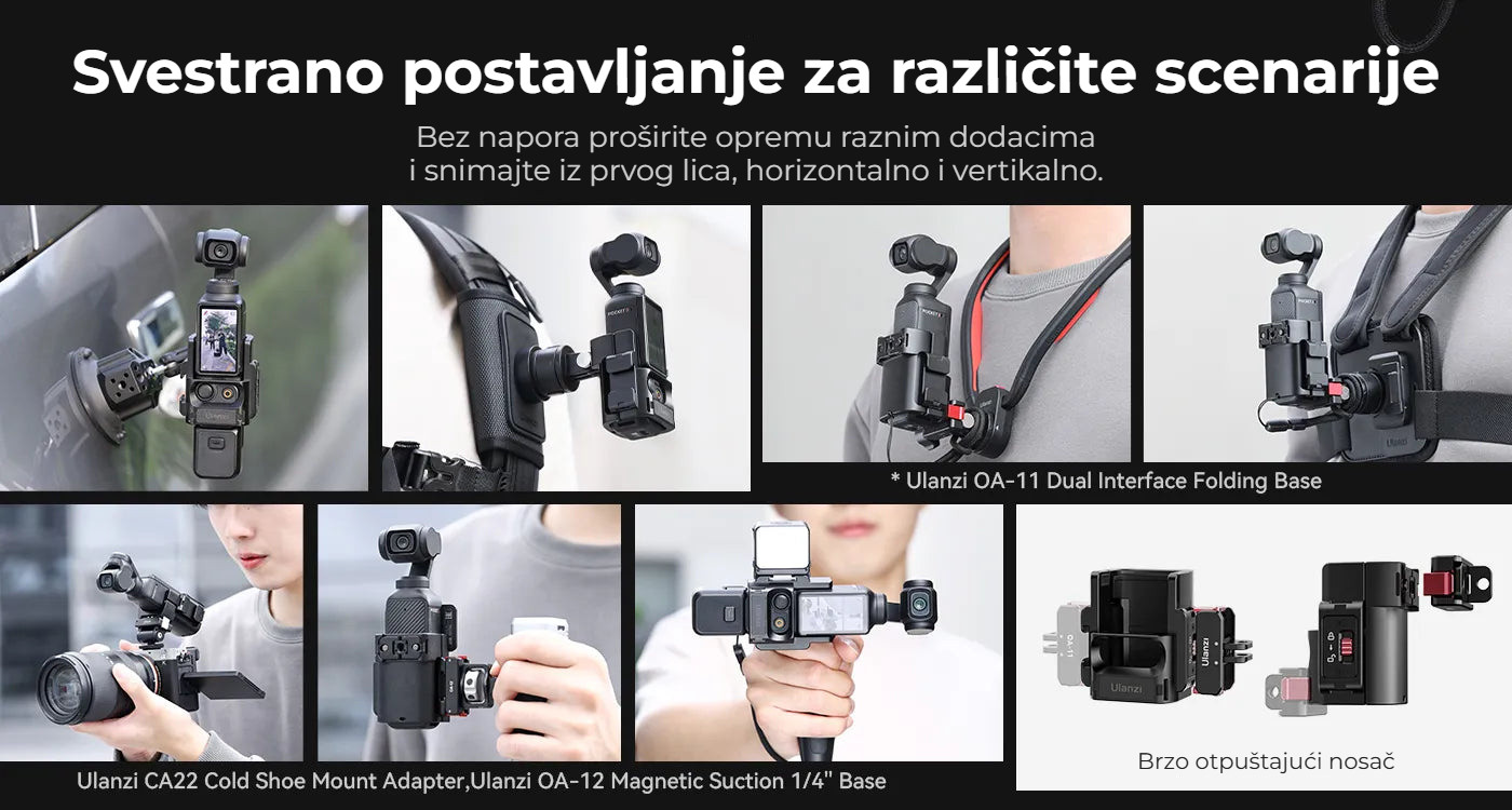 Ulanzi PK-06 adaptér pro Pocket 3 – Univerzální upevnění do různých situací