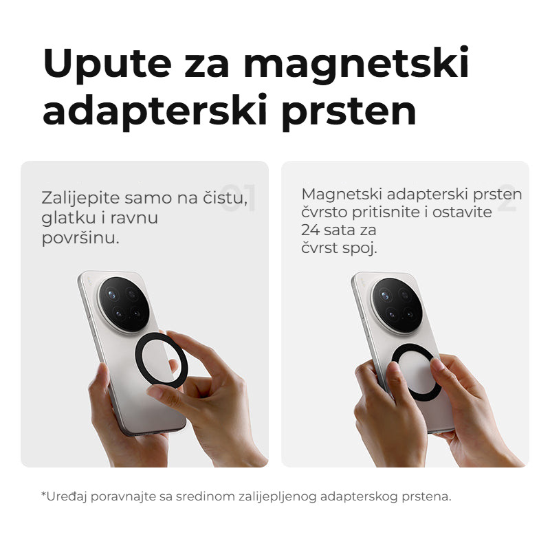 Ulanzi MT-44 M černá – Jak nalepit magnetický kroužek