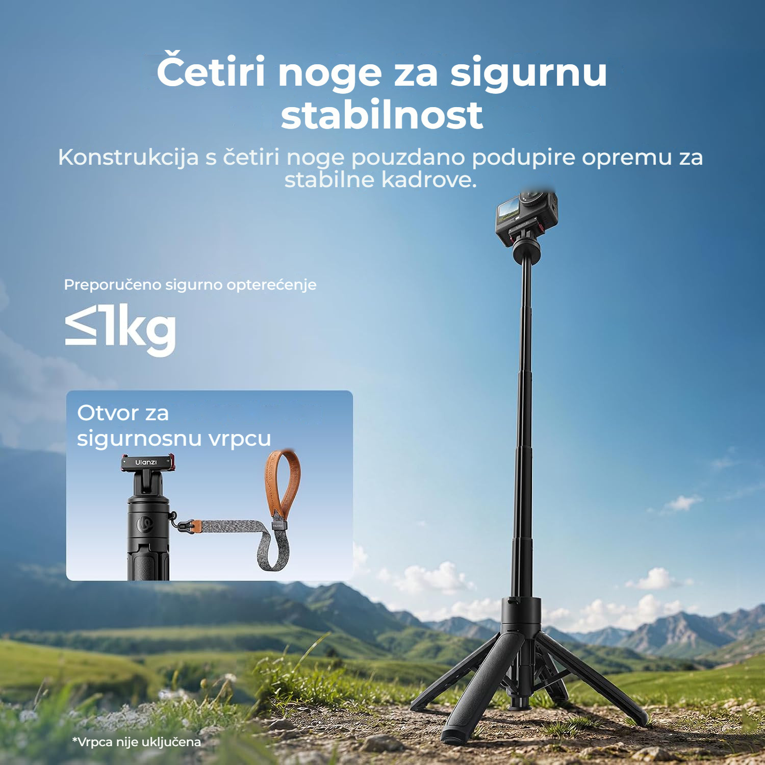 Ulanzi MT18 Action 6 – Čtyři nohy pro stabilitu