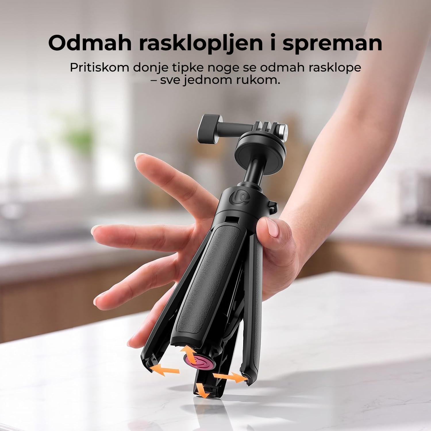 Ulanzi MT18 action cam – Rozložení jedním stiskem