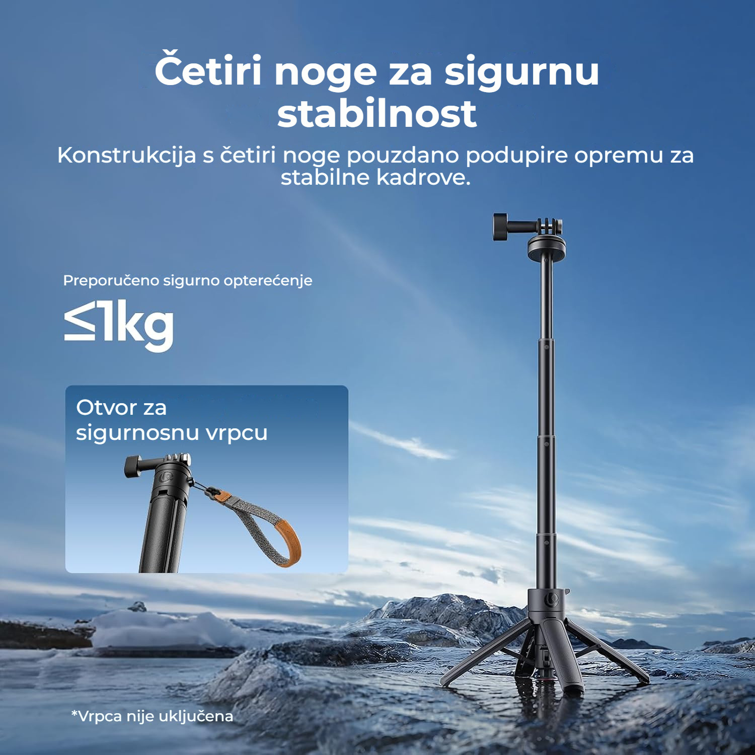 Ulanzi MT18 action cam – Čtyři nohy pro stabilitu