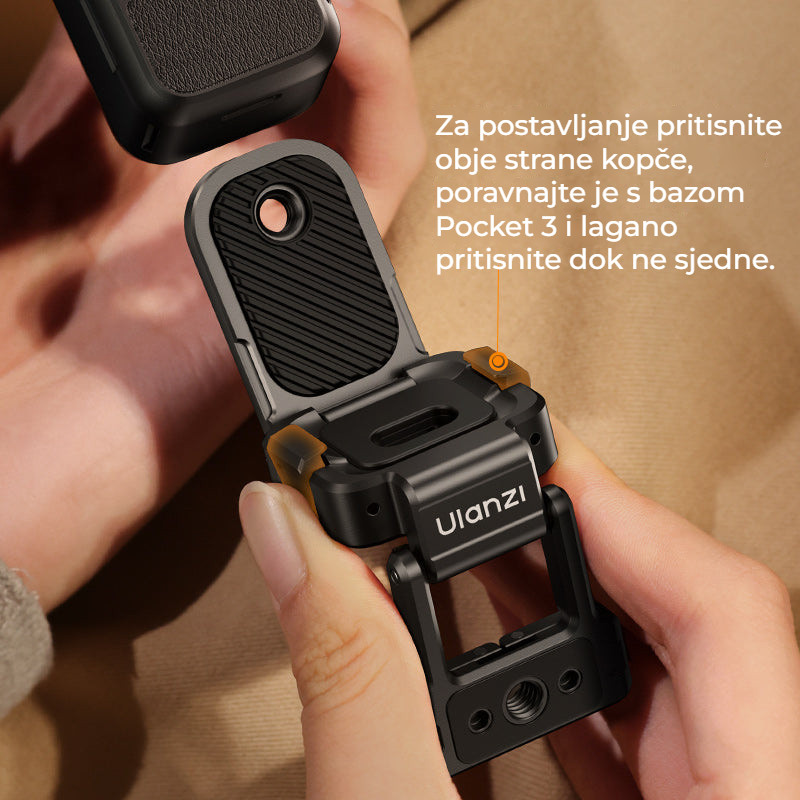 Ulanzi PK16 magnetická základna pro DJI Osmo Pocket 3 – Nasazení jedním stiskem