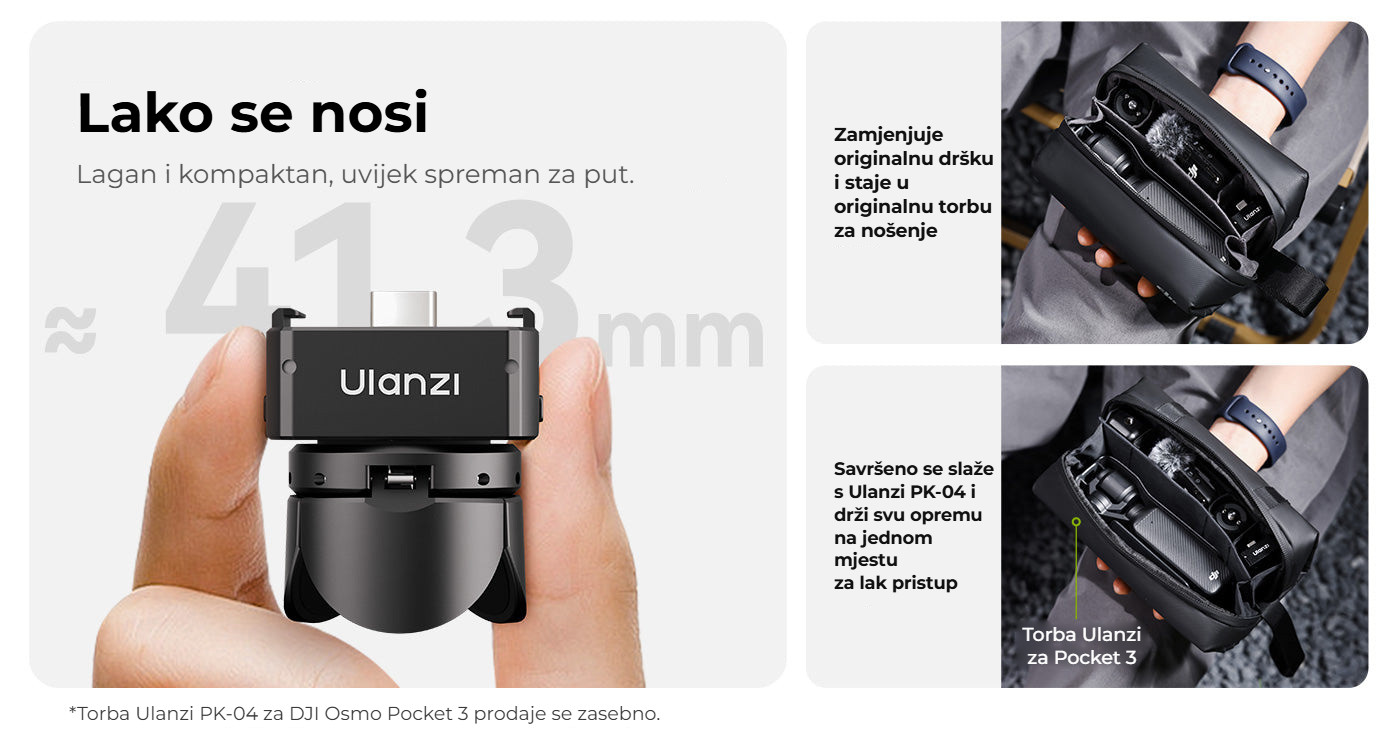 Ulanzi Pocket 3 Mini Tripod Kit PK-08 + PK-11 – Lehký a kompaktní