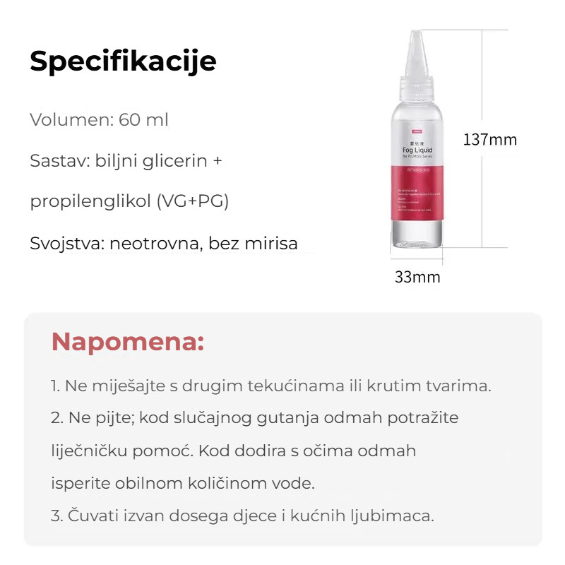 Ulanzi Fog Juice 60 ml – Parametry a bezpečné použití