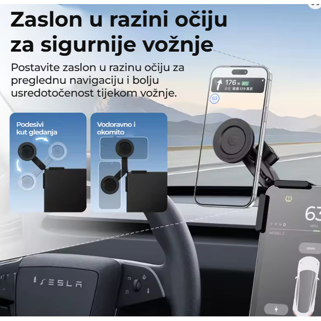 Ulanzi SK28 magnetický držák pro Tesla – Displej v úrovni očí