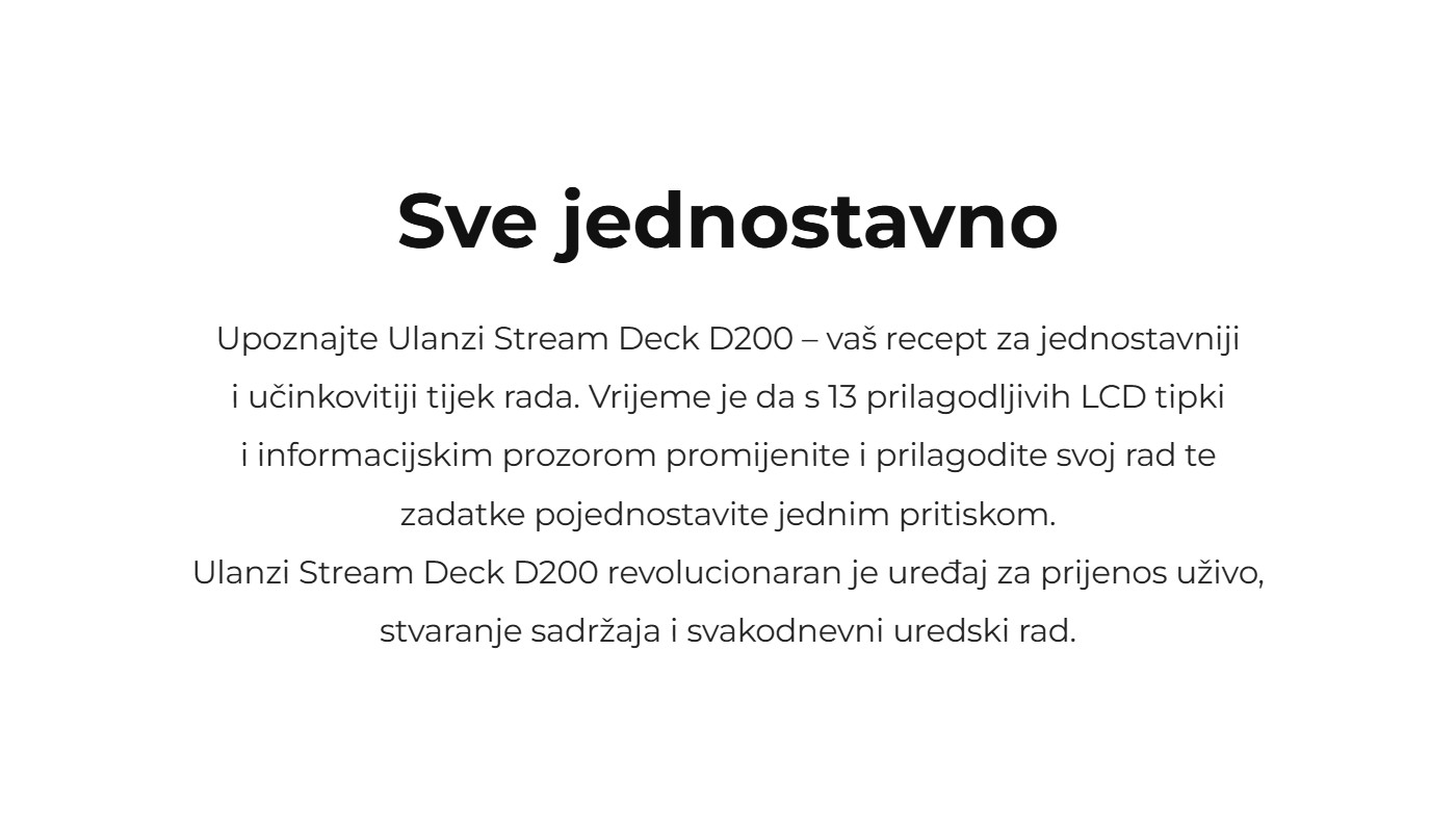 Ulanzi D200 Stream Controller – Vše jednoduše