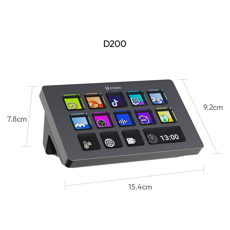 Ulanzi D200 Stream Controller – Kompaktní rozměry