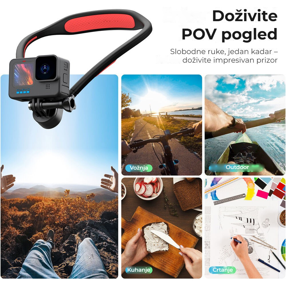 Ulanzi Go-Quick II krční držák pro akční kameru – Přirozené POV záběry