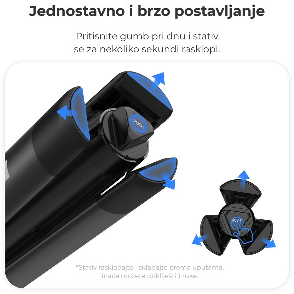 Ulanzi AT-01 Offset Vlog Tripod – Rozložení jedním stiskem