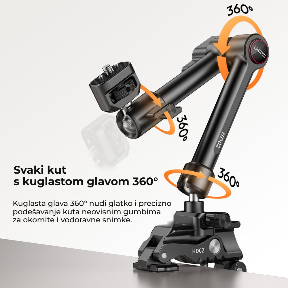 Ulanzi HD02 Magic Arm – Kulové hlavy 360° na obou koncích