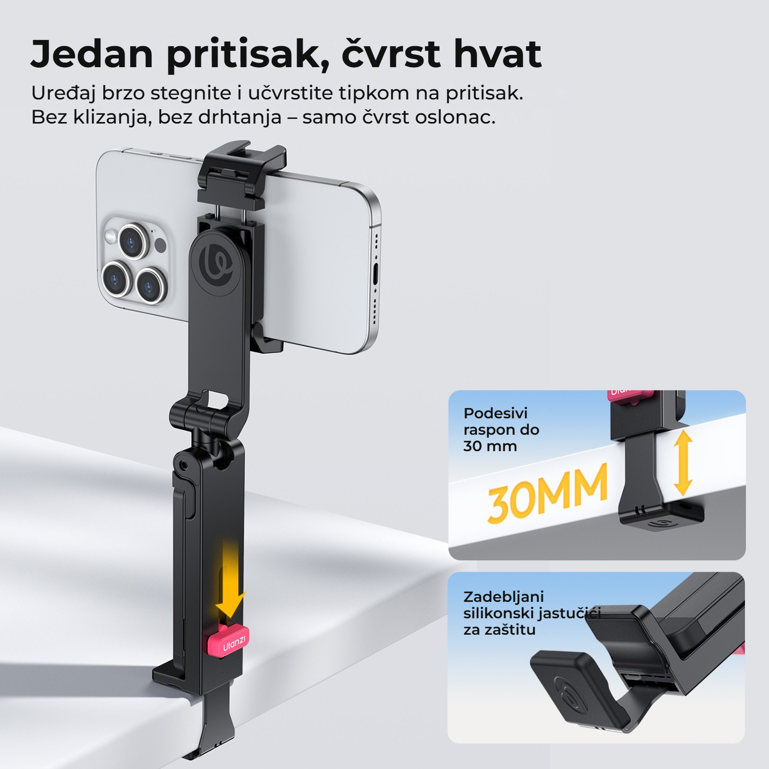 Ulanzi MA89 MagLock držák telefonu – Upnutí jedním stiskem
