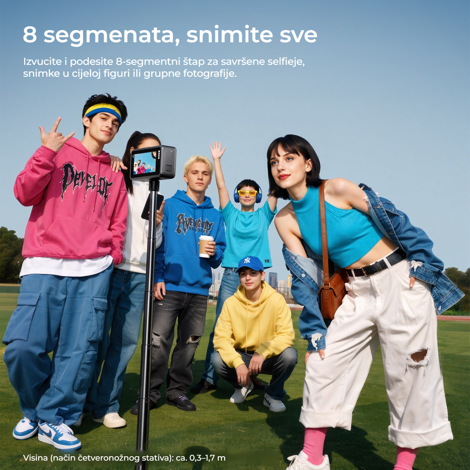 Ulanzi TT91 selfie tyč a stativ – Osm sekcí pro každý záběr