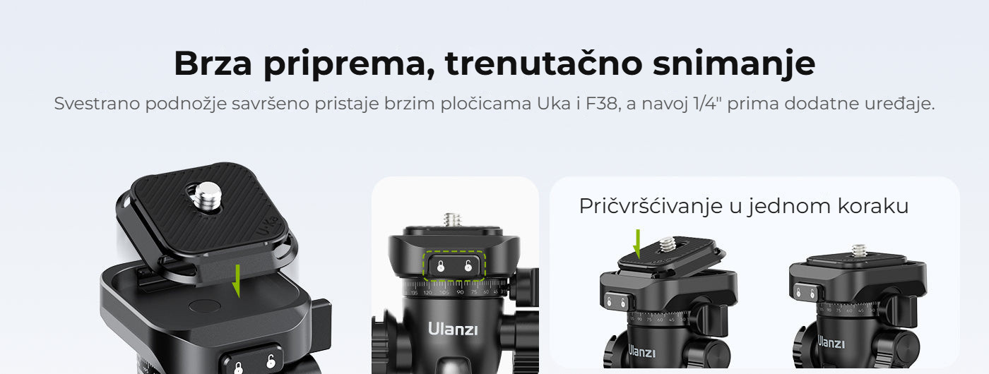 Ulanzi TT38 ClickOpen Tabletop Tripod – Okamžitá příprava, okamžité natáčení