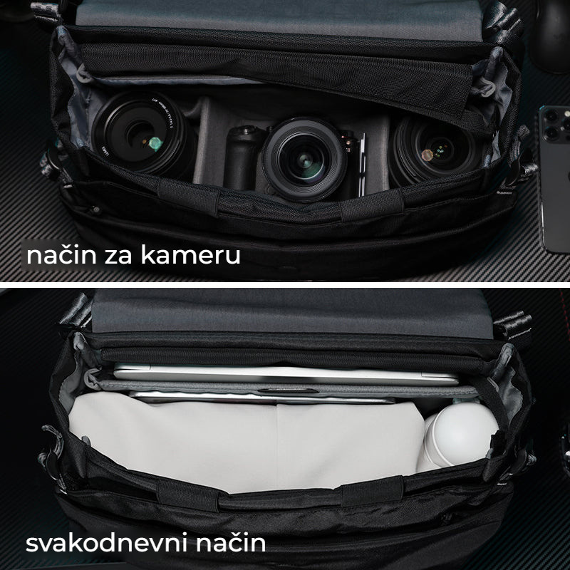 Ulanzi TE88 Camera Shoulder Bag – Režim foto a denní režim