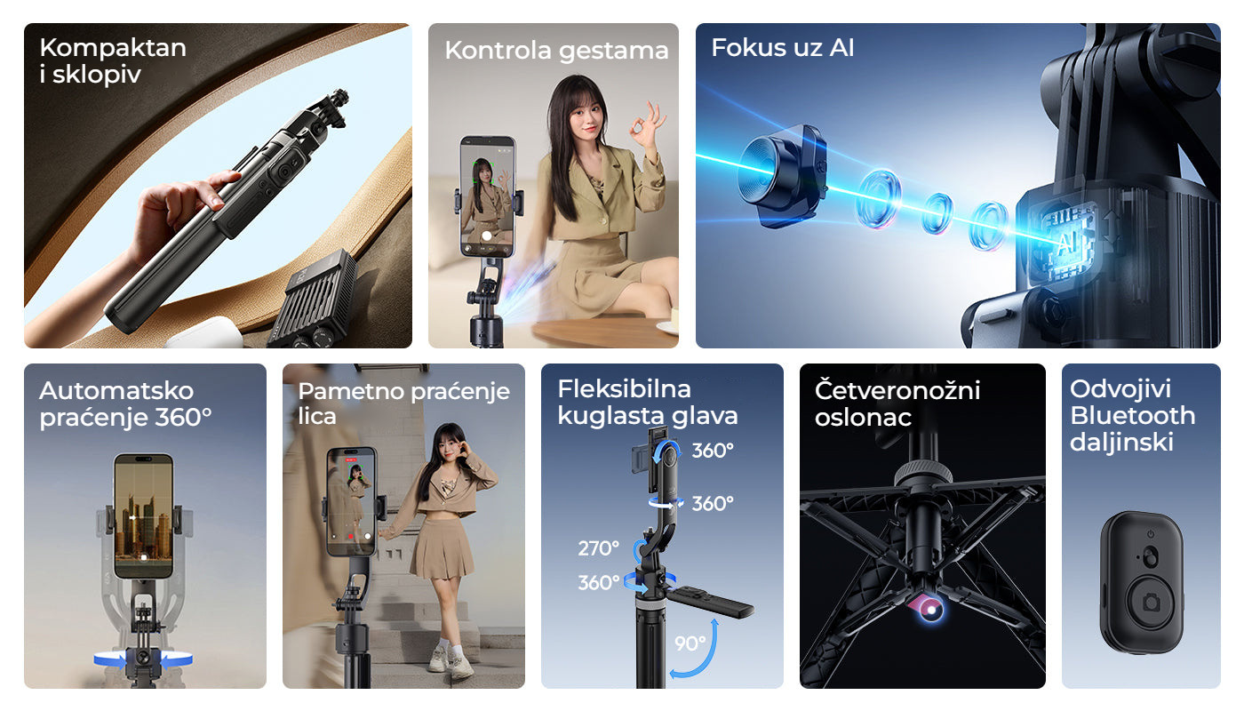 Ulanzi TT23 selfie tyč a stativ s automatickým sledováním – Vše podstatné na jednom místě