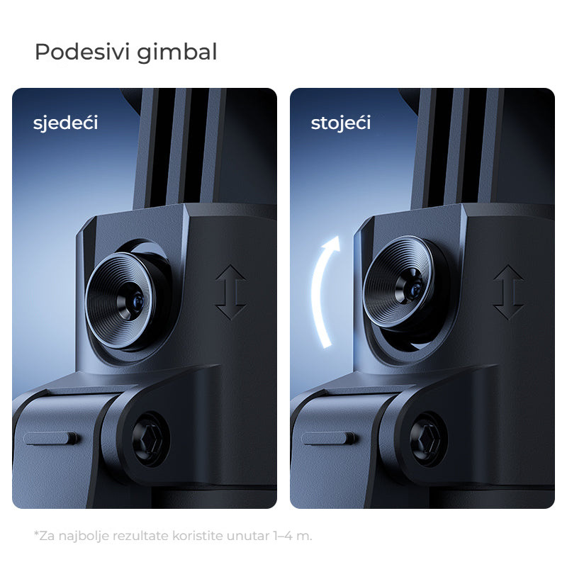 Ulanzi TT23M magnetická selfie tyč se stativem – Nastavitelný gimbal pro sed i stoj