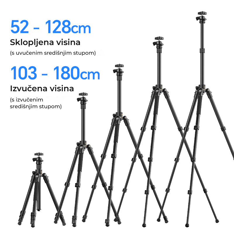 Ulanzi 1.8m Lightweight Mirrorless Tripod – Výška 52–180 cm
